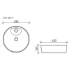 Умывальник чаша накладная круглая Ceramica Nova Element CN6014, изображение 6