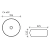 Умывальник чаша накладная круглая  Ceramica Nova Element CN6001, изображение 7