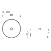 Умывальник чаша накладная круглая Ceramica Nova Element CN6013, изображение 6