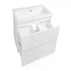 Тумба подвесная с раковиной Style Line Даймонд Люкс Plus, Выбрать размер: 60, Выбрать цвет: Белый, изображение 3