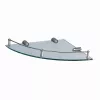 Аксессуары/Комплектующие: Полка стеклянная угловая WasserKRAFT  K-544 1 в магазине Акватория