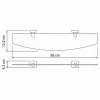 Полка стеклянная WasserKRAFT  Lippe K-6500 K-6524, изображение 3