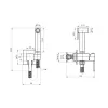 Смеситель для гигиенического душа со штуцером и держателем Cezares CZR-SET-DA2-ID3-FMM120-01, изображение 2