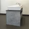 COMFORTY. Тумба-умывальник "Эдинбург" бетон светлый с черной столешницей, с раковиной COMFORTY, Выбрать цвет: Бетон, Выбрать размер: 60, Комплектация: раковина Comforty  9055RA-50, изображение 3