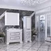 Мебель для ванной: Тумба с раковиной напольная Opadiris ОНИКС 100 Белый глянцевый с серебряной патиной 1 в магазине Акватория