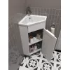 Тумба угловая 1Marka  напольная 37*37  с раковиной Penta, изображение 3