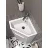 Тумба угловая 1Marka  напольная 37*37  с раковиной Penta, изображение 2