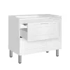 Тумба напольная с раковиной Style Line Альба (2 ящ./корзина) Барселона 90 Левая, Люкс, белый, PLUS, Ориентация: левая, изображение 4
