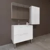 Тумба напольная с раковиной Style Line Альба (2 ящ./корзина) Барселона 90 Левая, Люкс, белый, PLUS, Ориентация: левая, изображение 2