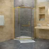 Душевой уголок RGW HO-084G, Цвет стекла: прозрачное, Цвет профиля: Золотой, Выбрать размер: 1000*1000, изображение 2