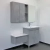 COMFORTY. Тумба-умывальник "Осло-70НД" бетон светлый с раковиной COMO 70, изображение 6