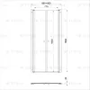 Душевая дверь в нишу Triton Дабл  стекло прозрачное, распашная, Выбрать размер: 90, изображение 6