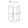 Душевой угол Black & White S808, Выбрать размер: 90х120, изображение 3