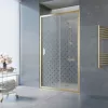 Душевые ограждения: Дверь в душевой проем Vegas-glass ZP 105 09 R05 профиль золото стекло флёр-де-лис 105 см 1 в магазине Акватория