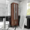 Мебель для ванной: Пенал двустворчатый OPADIRIS Мираж Светлый орех 1 в магазине Акватория