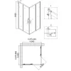 Душ. ограждение NG-6608-08/6609-08 квадрат, двери раздвижные, без поддона, Выбрать размер: 90x90, изображение 6