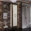 Мебель для ванной: Пенал OPADIRIS Карат Белый глянцевый с золотой патиной 1 в магазине Акватория