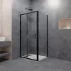 Душевой уголок RGW PA-74B (PA-14B + Z-050-2B), Цвет стекла: прозрачное, Цвет профиля (вариация): Черный, Выбрать размер: 1100x700, изображение 2