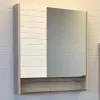 Мебель для ванной: Зеркало-шкаф Comforty Клеон 60/75/90 белый/дуб дымчатый 1 в магазине Акватория
