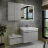 Мебель для ванной: COMFORTY. Тумба-умывальник "Осло-80" бетон светлый с раковиной Fest 80 1 в магазине Акватория