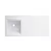 Тумба подвесная Style Line с раковиной  Даллас Люкс белая, PLUS, Выбрать размер: 100, изображение 9
