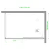 Душевое ограждение Royal Bath  RB L/R 80*120, Цвет стекла: прозрачное, Ориентация: правая, изображение 5