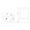 Душевой угол Royal Bath RB 8120BK ассиметричный, Цвет стекла: матовое, Цвет профиля: Хром, Ориентация: правая, изображение 6