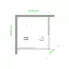 Душевой уголок Royal Bath RB HPD RB HP квадратный, Цвет стекла: прозрачное, Высота поддона: Приобретается отдельно, Цвет профиля: Черный, Выбрать размер: 80x80, изображение 5
