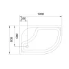 Душевой поддон Royal Bath  RB 8120BK ассиметричный высокий, Выбрать размер: 120*80, Ориентация: левая, изображение 4