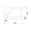 Душевой поддон Royal Bath  RB прямоугольный высокий, Выбрать размер: 120*80, Ориентация: левая, изображение 4