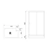 Душевой уголок Royal Bath RB HPD RB HP прямоугольный, Цвет стекла: матовое, Высота поддона: Низкий, Цвет профиля: Черный, Выбрать размер: 120x80, Ориентация: правая, изображение 4