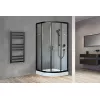 Душевой уголок Royal Bath RB HKD RB HK четверть круга, Высота поддона: Низкий, Цвет профиля (вариация): Черный, Выбрать размер: 90x90, Цвет стекла: прозрачное, изображение 2