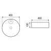 Раковина накладная WeltWasser SK ELBACH 3204, Выбрать размер: 460х460х100, изображение 4
