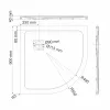 Душевой поддон четверть круга  90*90 WasserKRAFT Rhin 44T, изображение 2