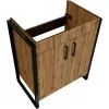 Тумба без раковины 1Marka Grunge Loft 70Н 2двери , дуб вотан, изображение 4