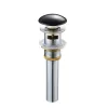 Санфаянс: Донный клапан с переливом Gid BL100-1 черный глянцевый керамичский 1 в магазине Акватория