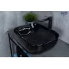 Накладная раковина для ванной Gid BL1302 черная глянцевая, Выбрать цвет: Черный глянцевый, изображение 4