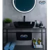 Накладная раковина для ванной Gid BL1302 черная глянцевая, Выбрать цвет: Черный глянцевый, изображение 3