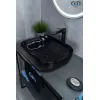 Накладная раковина для ванной Gid BL1302 черная глянцевая, Выбрать цвет: Черный глянцевый, изображение 5