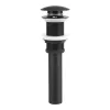 Санфаянс: Донный клапан без перелива Gid G-54BL черный глянцевый металлический 1 в магазине Акватория
