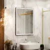 Мебель для ванной: Зеркало ACWEN "Solid Black LED" 60х80, реверсивное крепление, черный 1 в магазине Акватория