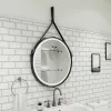 Мебель для ванной: Зеркало ACWEN "Millenium Black Led" D-65 на ремне из натурал. кожи черного цвета 1 в магазине Акватория