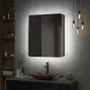 Мебель для ванной: Зеркало-шкаф ACWEN "Eltoro black LED" 76х85 датчик движения 1 в магазине Акватория