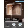Зеркало ACWEN "Demure Led" с часами и подогревом, Выбрать размер: 80x60, изображение 6