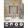 Зеркало ACWEN "Burzhe Led" 80х70 с бесконт.сенсором, комб.подсветка, подогрев, Тип: Зеркало с бесконтактным сенсором и подогревом, Выбрать размер: 80x70, изображение 3