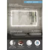 Зеркало ACWEN "Mercury Led" с подогревом, Тип: Сенсорное зеркало с подогревом, Выбрать размер: 120x80, изображение 4