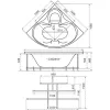 Ванна акриловая Triton Сабина 160х160, изображение 7