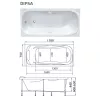 Ванна 1Marka  DIPSA 170x75, изображение 6