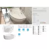 Ванна 1Marka CATANIA L/R, Выбрать размер: 150x105, Ориентация: Правая, изображение 9
