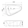 Ванна 1Marka  LOVE 185x135 L/R, Выбрать размер: 185*135, Ориентация: Левая, изображение 11
